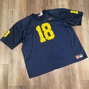 Vintage 90s University of Michigan Wolverines Nike Football Jersey